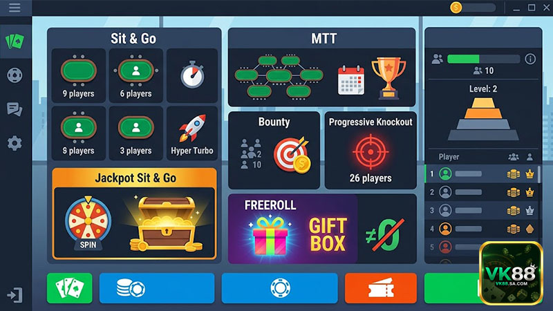 Mỗi loại Poker tournament sẽ có tốc độ và chiến thuật chơi khác nhau