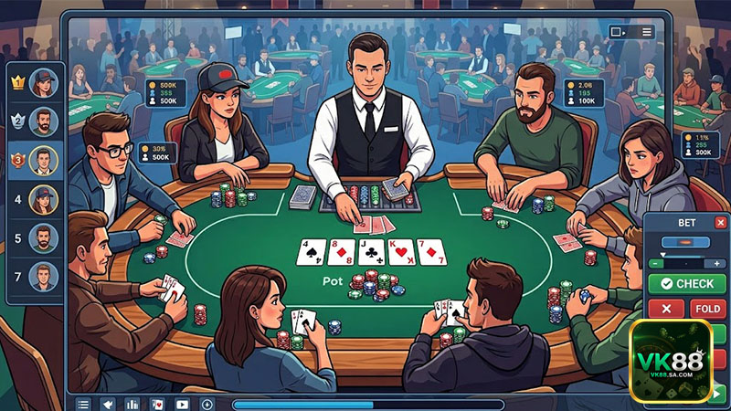 Poker tournament online phù hợp để luyện kỹ năng và trải nghiệm thi đấu thực tế